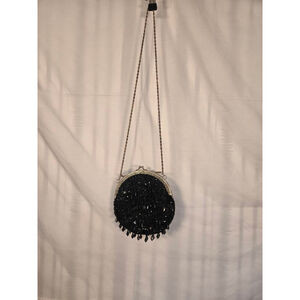 Women's Unbranded Black Beaded Clutch One Size